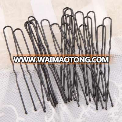 Hair accessories Fashion blonde hair bobbys pins ripple black U shape hairpins