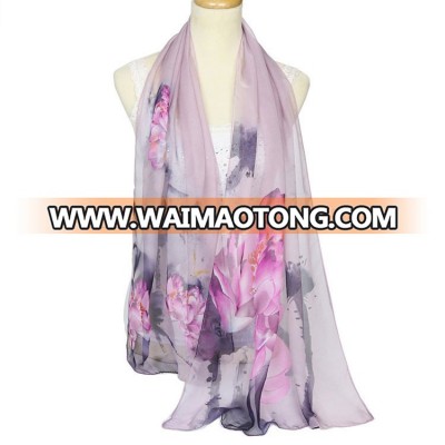 Wholesale new Fashionable Colorful Cheap Price indian silk Scarf Women