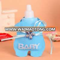 New Arrival Baby Bottle With Candy Favor Bag / Bags For Baby Shower Pink and Blue Optional