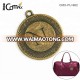 Fashion Antique Brass Color Custom Bag Metal Name Logo Tag For Handbag