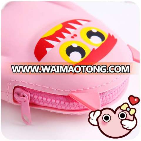 New design Custom Shape bulk wholesale Monster Figure Silicone Rubber Coin Purse