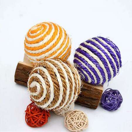 Natural cotton rope Pet ball wholesale cat toys